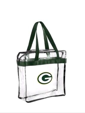 NFL Green Bay Packers Clear Zipper Messenger Bag Stadium Approved